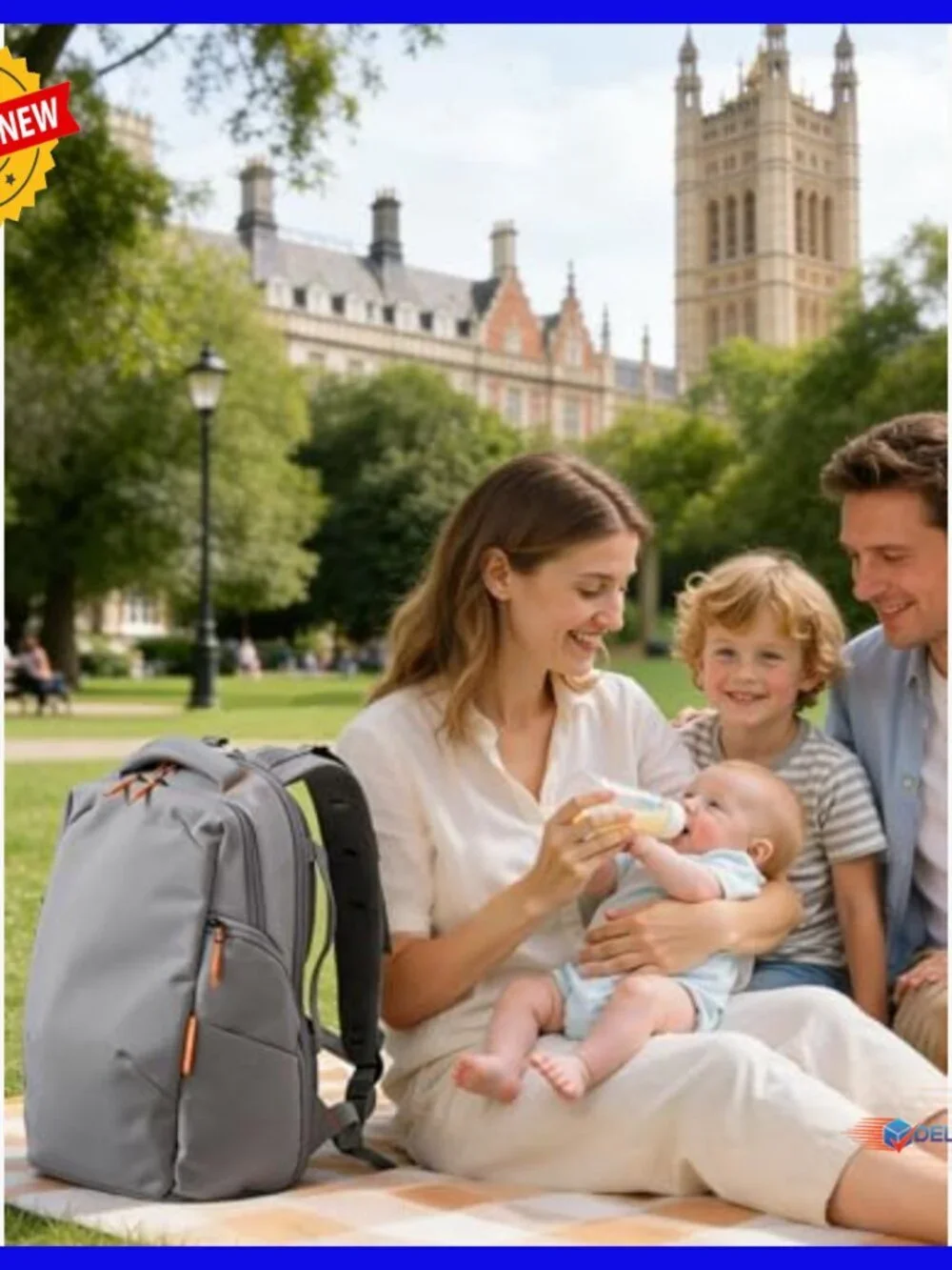 Waterproof Diaper Backpack with 15 Pockets, Insulated Bottle Holders, 20L